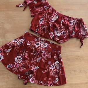 Tilly's Full Tilt Floral Two-Piece Set